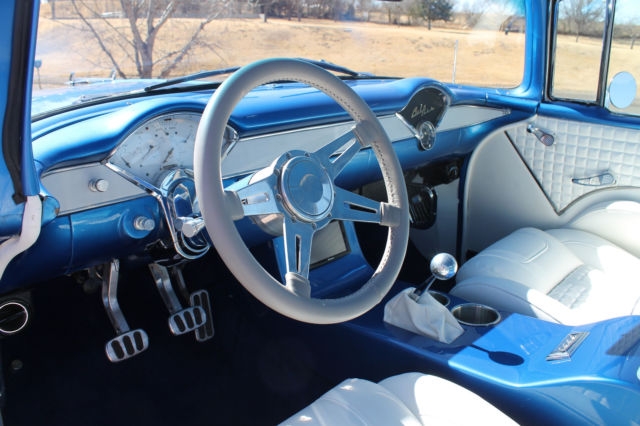 1955 ELECTRIC BLUE / WHITE Chevrolet Bel Air/150/210 HARDTOP