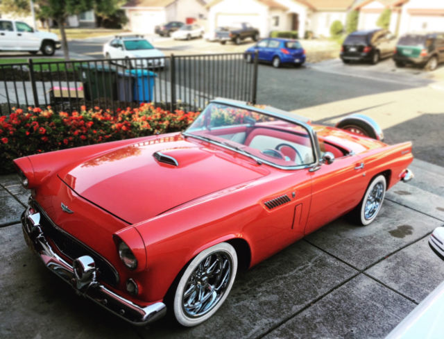 1956 Red Ford Thunderbird 2dr w/Removable Hardtop