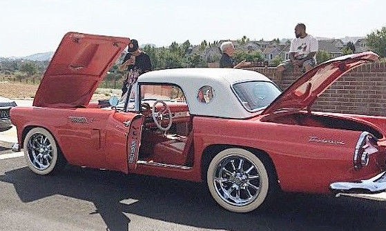 1956 Red Ford Thunderbird 2dr w/Removable Hardtop