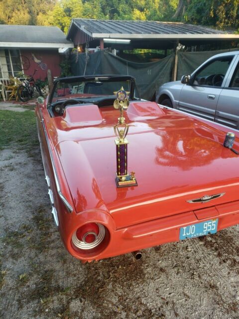 1962 Red Ford Thunderbird roadster
