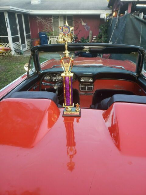 1962 Red Ford Thunderbird roadster