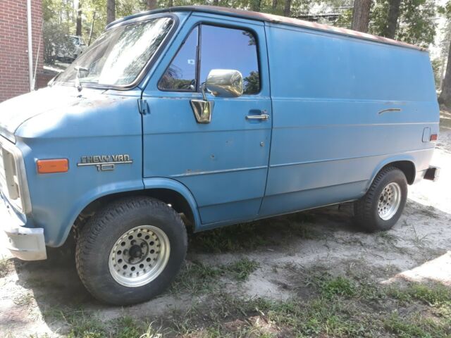 1985 Blue Chevrolet G20 Van Cargo van