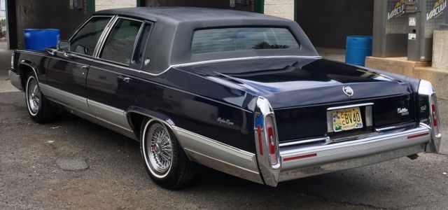1991 Blue Cadillac Brougham Sedan