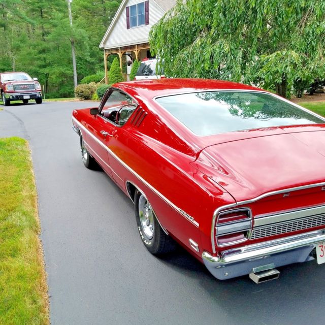 1969 Red Ford Torino Fastback