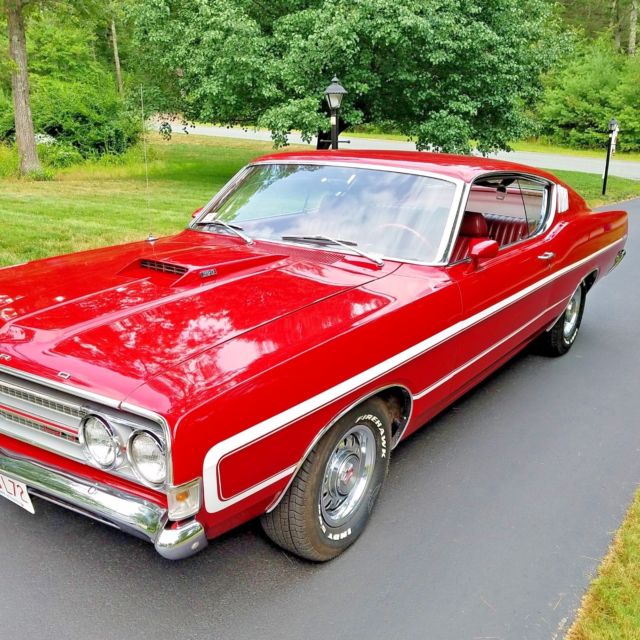 1969 Red Ford Torino Fastback