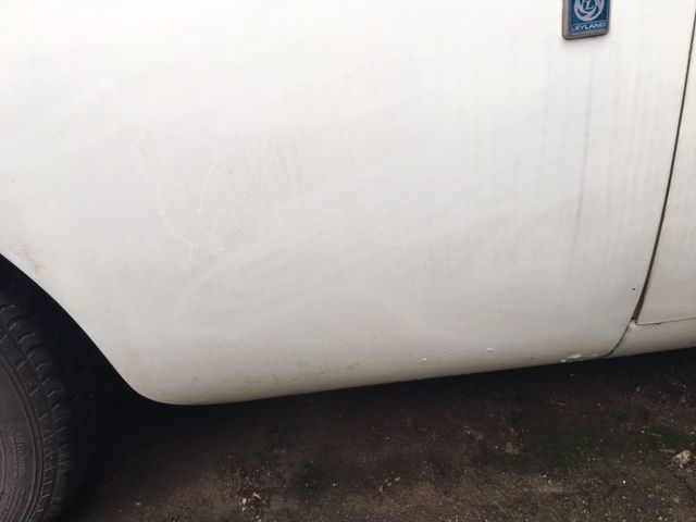 1970 white MG MGB hatchback