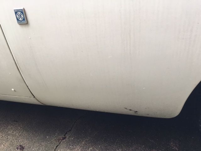 1970 white MG MGB hatchback