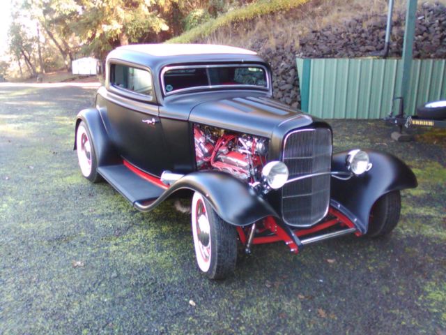 1932 Satin Black Ford Coupe Coupe