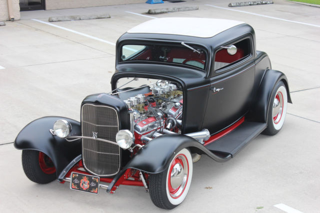 1932 Satin Black Ford Coupe Coupe