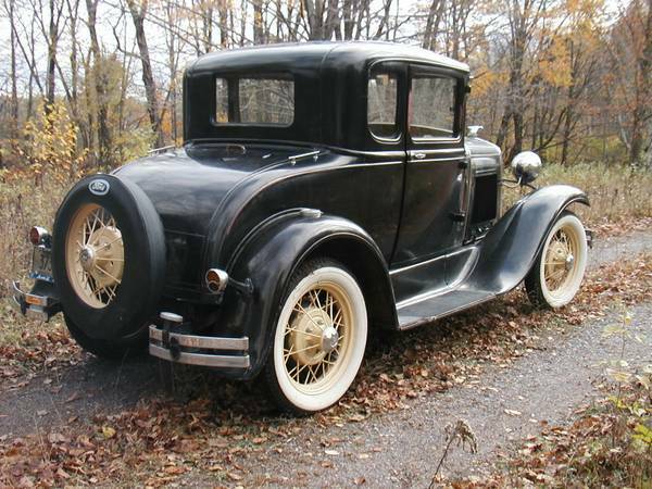 1930 Black Ford Model A Coupe