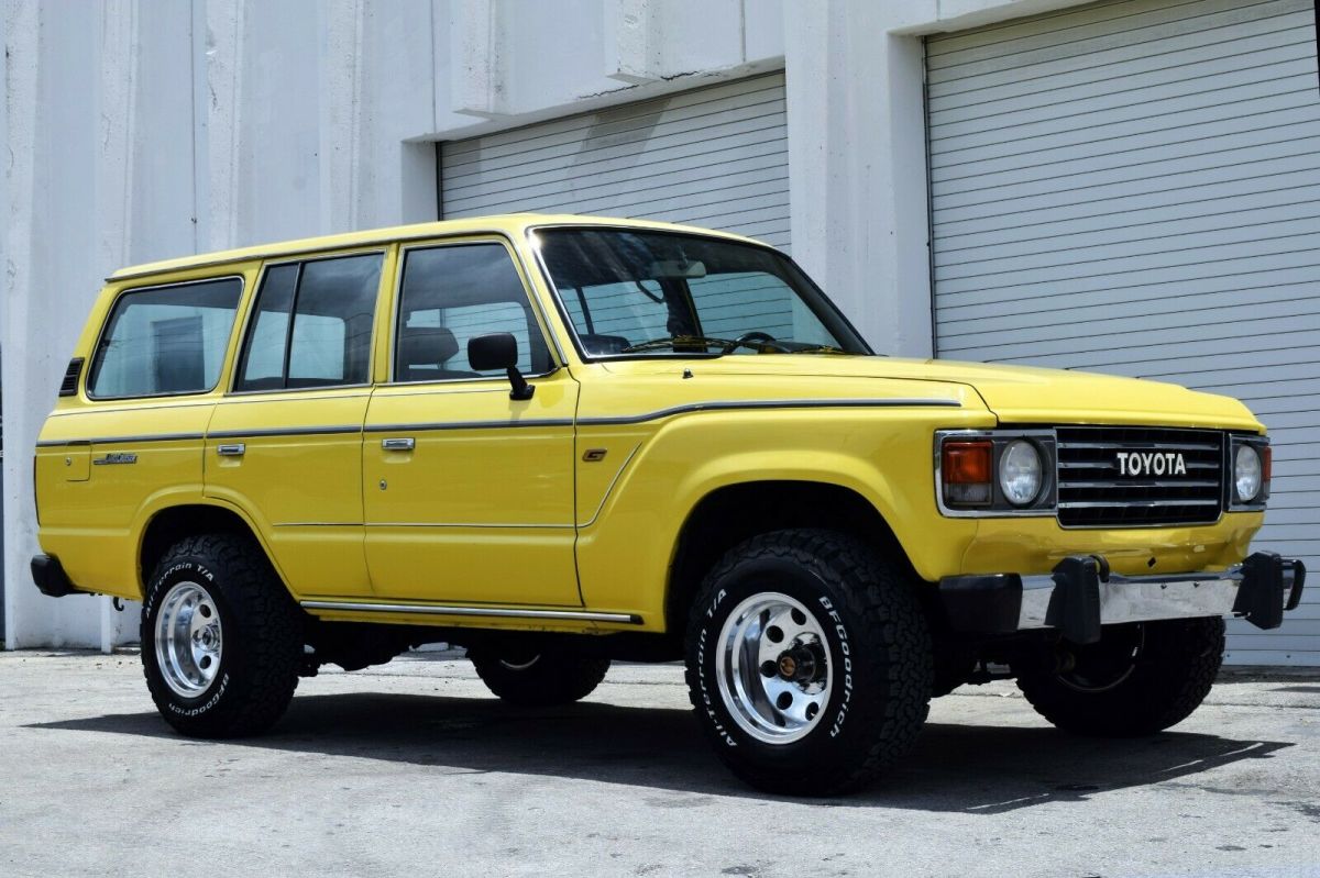 1985 Yellow Toyota Land Cruiser SUV