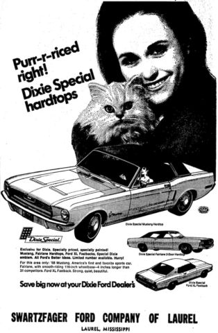 1968 Non-production yellow Ford Mustang Coupe