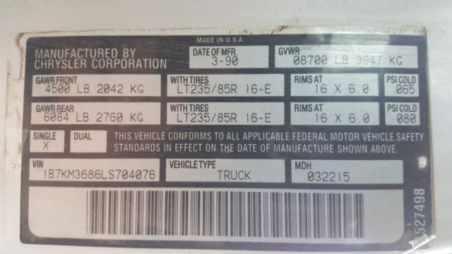 1992 Silver Dodge Other Pickups Standard Cab Pickup