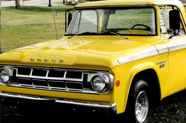 1968 Yellow Dodge Other Pickups Standard Cab Pickup