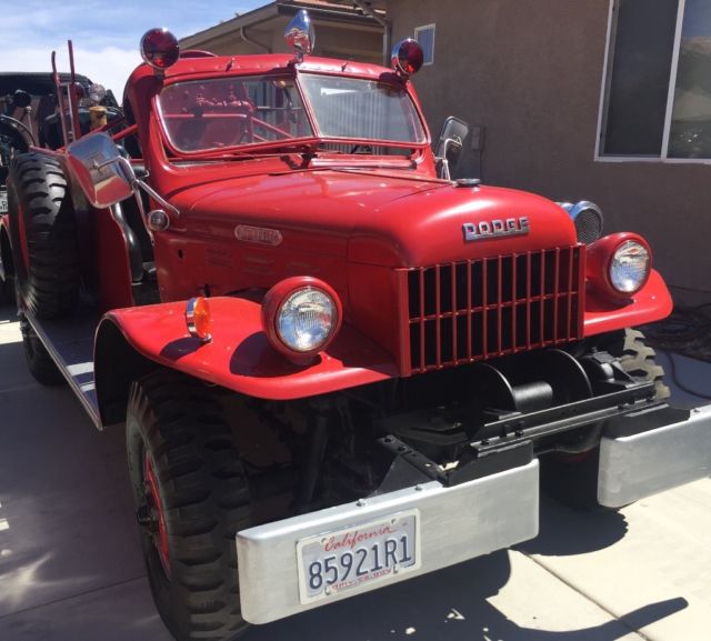 1951 Red Dodge Power Wagon Convertible