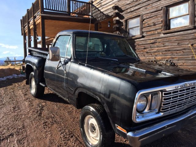 1977 Black Dodge Power Wagon Stepside