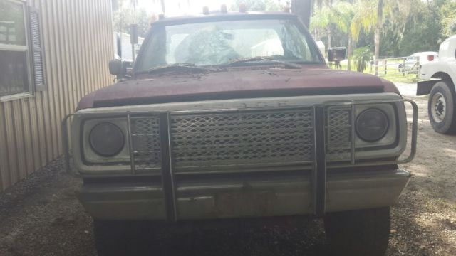 1977 red primer Dodge Power Wagon pickup