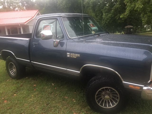 1988 Blue Dodge Ram 1500 Standard Cab Pickup