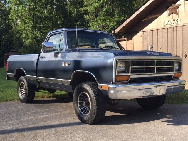 1988 Blue Dodge Ram 1500 Standard Cab Pickup