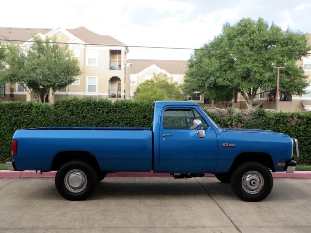 1991 Blue Dodge Ram 2500 Pickup Truck