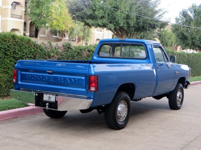 1991 Blue Dodge Ram 2500 Pickup Truck