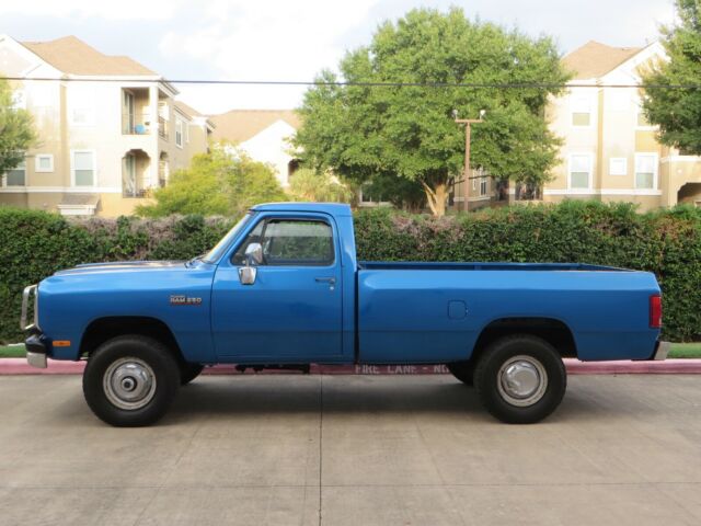 1991 Blue Dodge Ram 2500 Pickup Truck