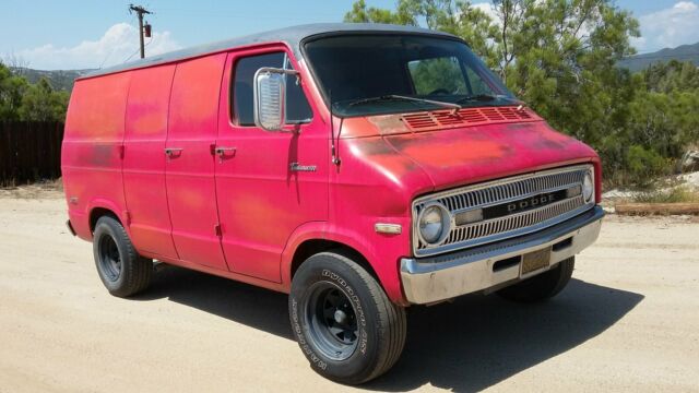 1972 Red Dodge B100 Van Van