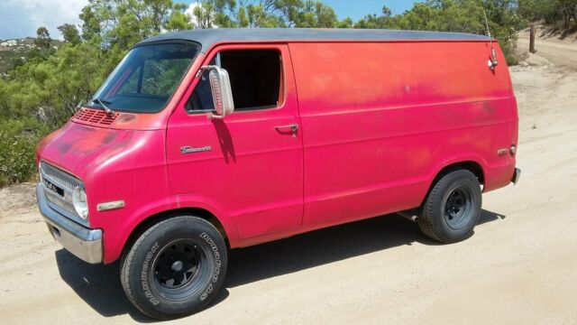 1972 Red Dodge B100 Van Van