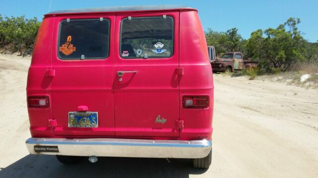 1972 Red Dodge B100 Van Van