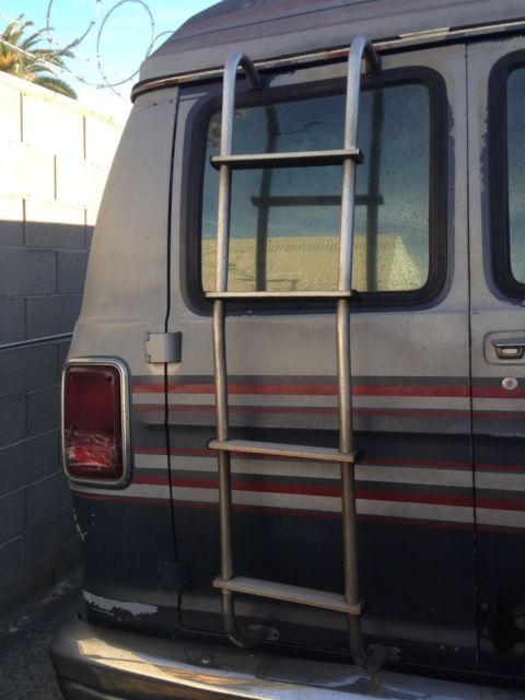 1988 Blue Dodge Ram Van Van Camper