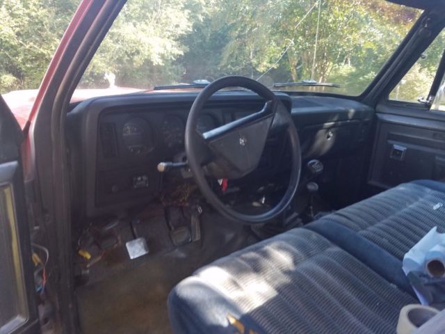 1989 Red Dodge Ram 2500 Standard Cab Pickup