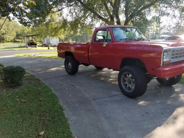 1989 Red Dodge Ram 2500 Standard Cab Pickup