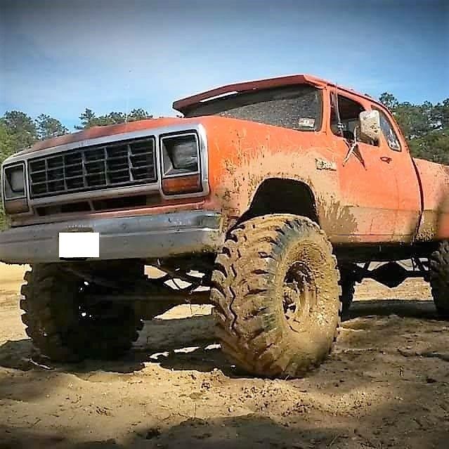 1981 Orange Dodge Power Wagon Extended Cab Pickup