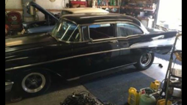 1957 Black Chevrolet Bel Air/150/210 210