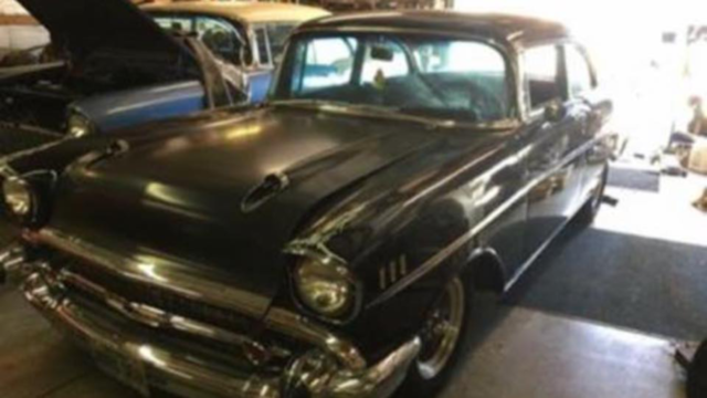 1957 Black Chevrolet Bel Air/150/210 210