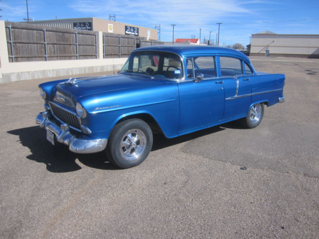 1955 Metallic Blue Chevrolet Bel Air/150/210 Sedan