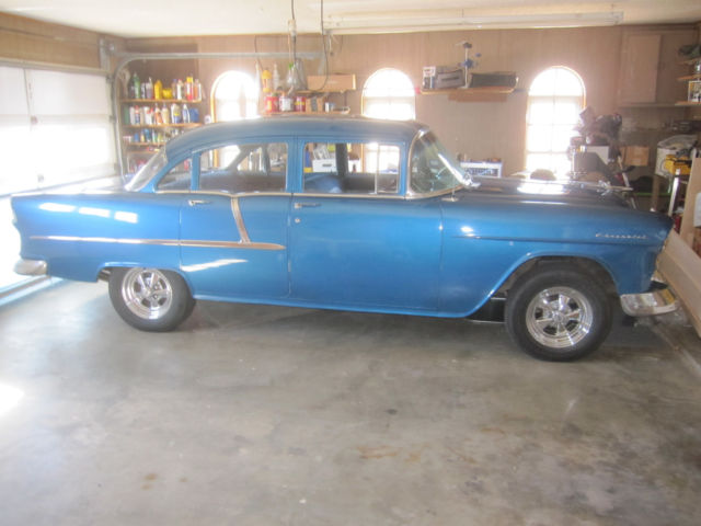 1955 Metallic Blue Chevrolet Bel Air/150/210 Sedan