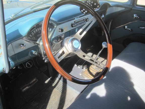 1955 Metallic Blue Chevrolet Bel Air/150/210 Sedan