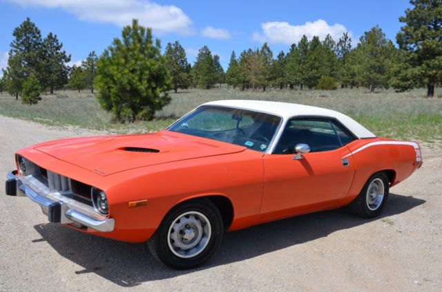 1974 Orange Plymouth Barracuda Coupe