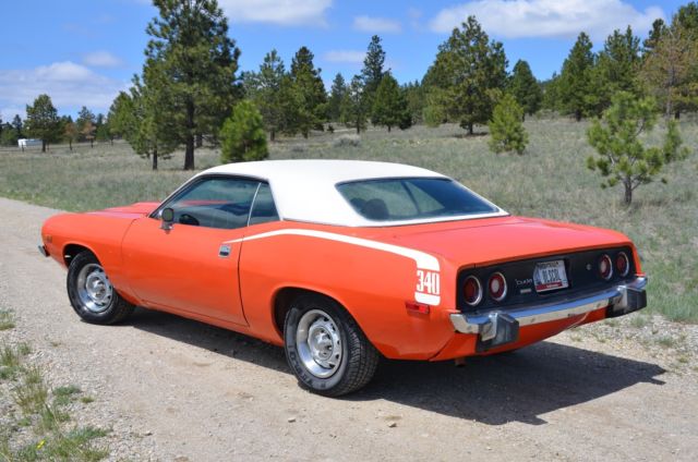 1974 Orange Plymouth Barracuda Coupe