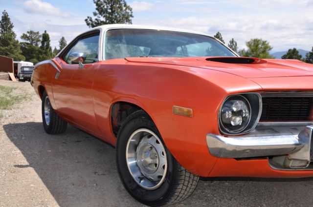 1974 Orange Plymouth Barracuda Coupe