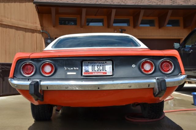 1974 Orange Plymouth Barracuda Coupe