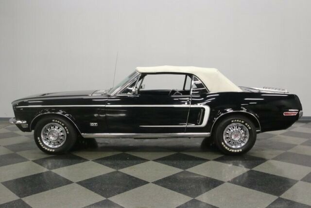 1968 Black Ford Mustang Convertible