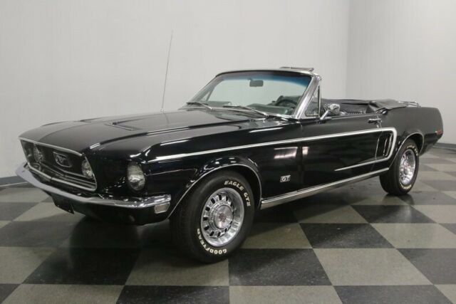 1968 Black Ford Mustang Convertible