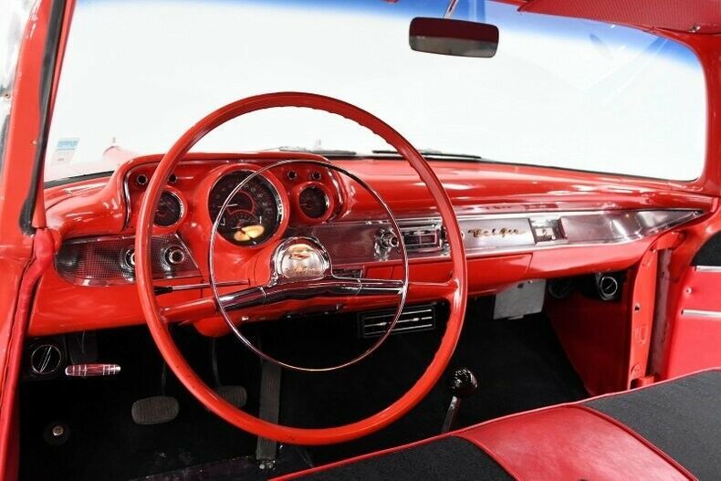 1957 Red Chevrolet Bel Air/150/210 Hardtop