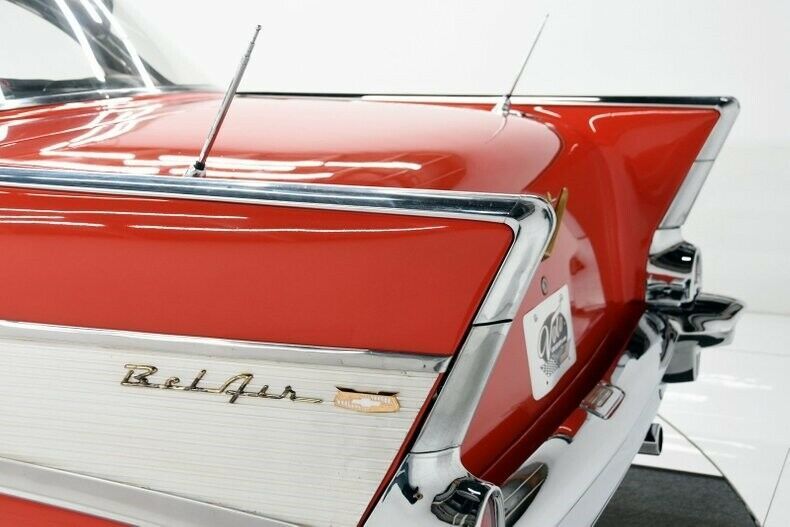 1957 Red Chevrolet Bel Air/150/210 Hardtop