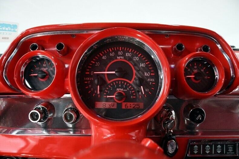 1957 Red Chevrolet Bel Air/150/210 Hardtop