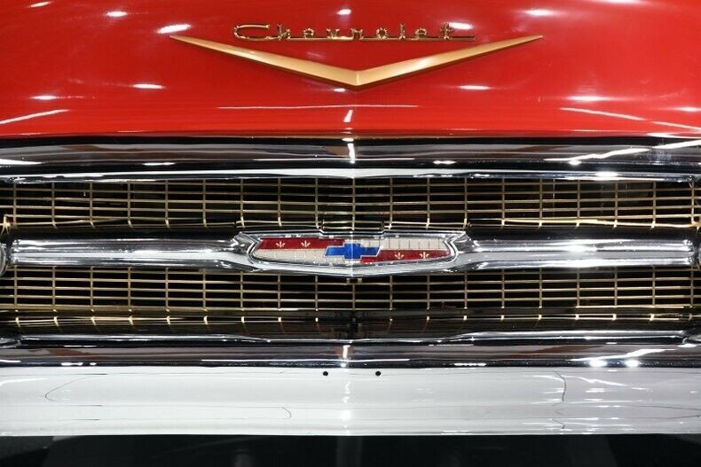 1957 Red Chevrolet Bel Air/150/210 Hardtop