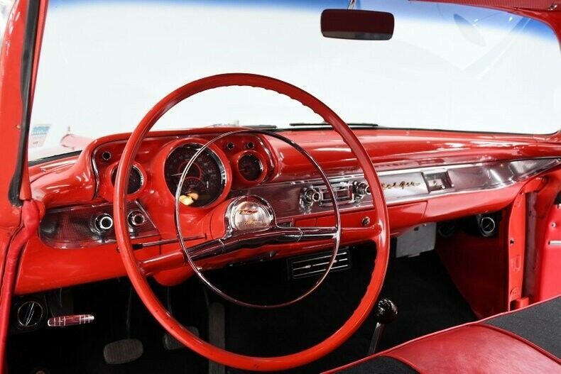 1957 Red Chevrolet Bel Air/150/210 Hardtop