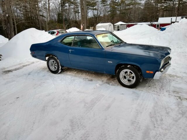 1973 Blue Plymouth Duster Coupe